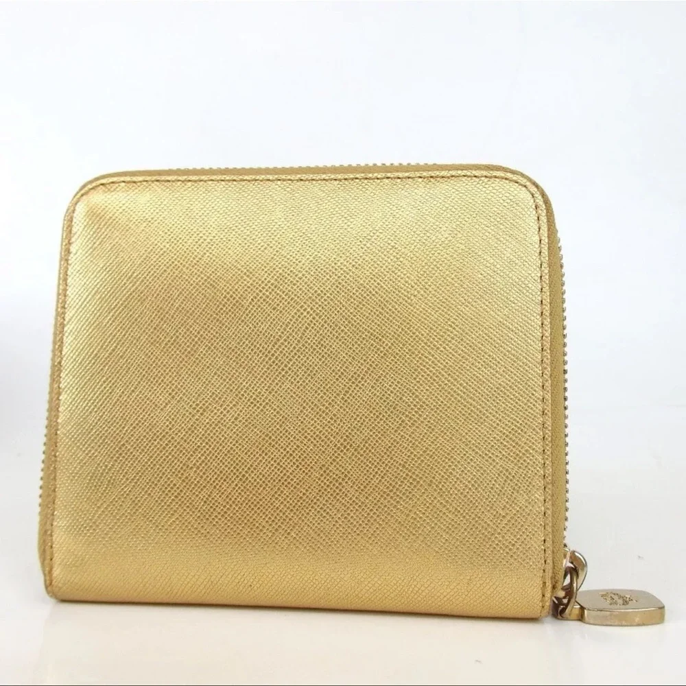 Authentic MCM Leather Zip Wallet Gold - Picture 3 of 8